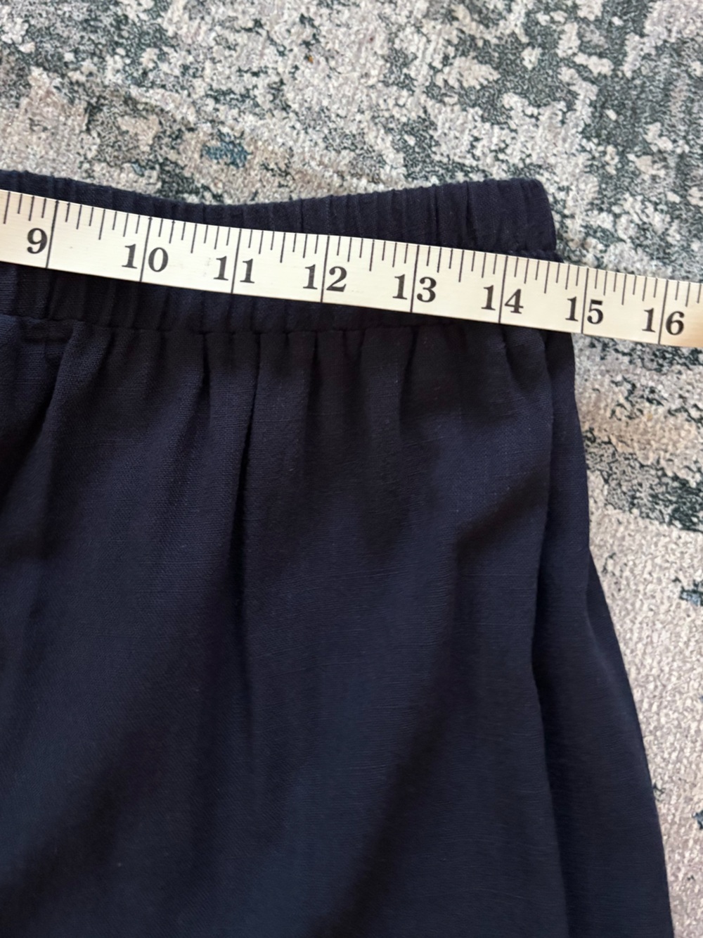 Sleeveless Navy Square-Neck and wide leg pants linen blend set size large - Picture 11 of 11